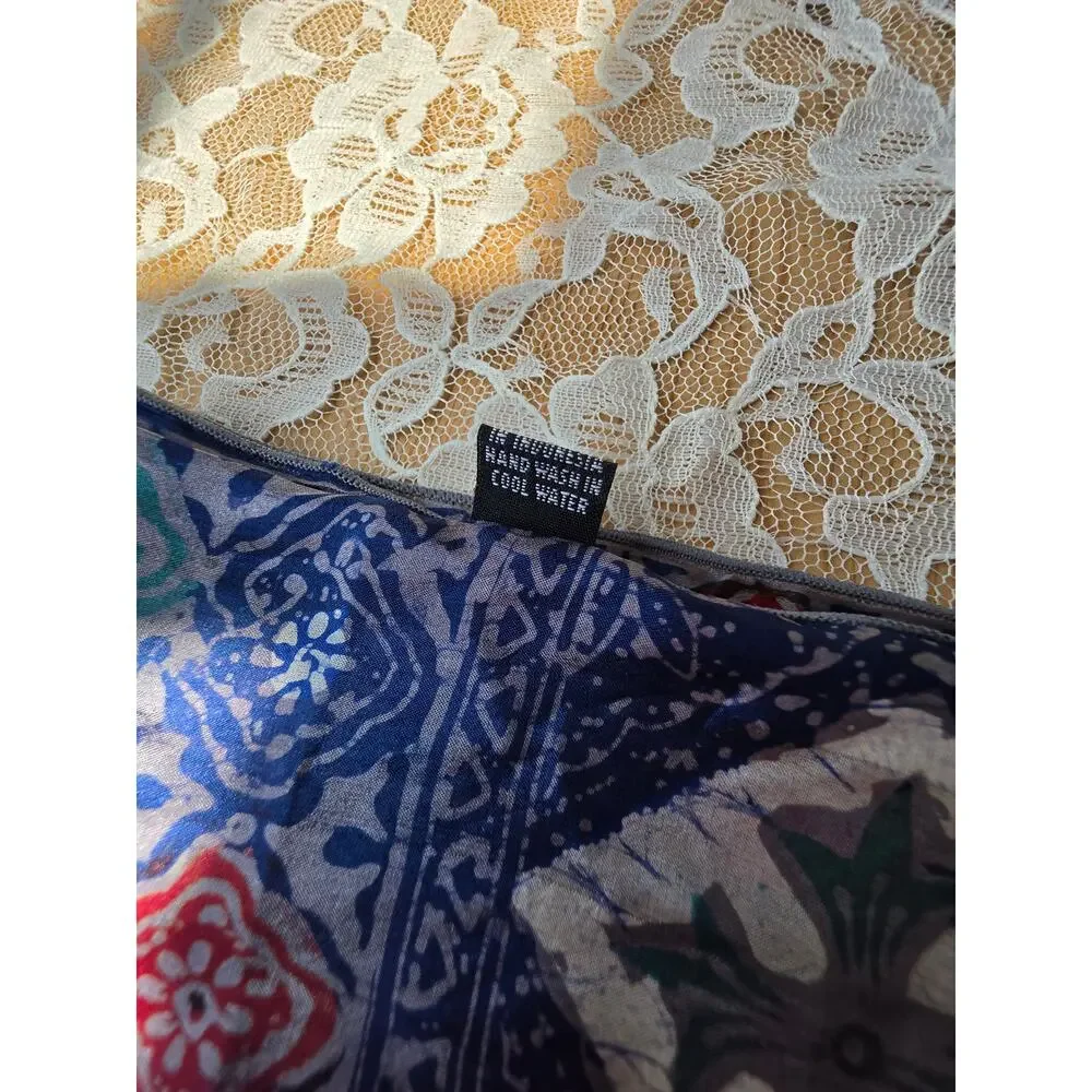 Ajrakh 100% Silk Scarf Hand-Block printed Handcrafted Soft One Size Art to Wear